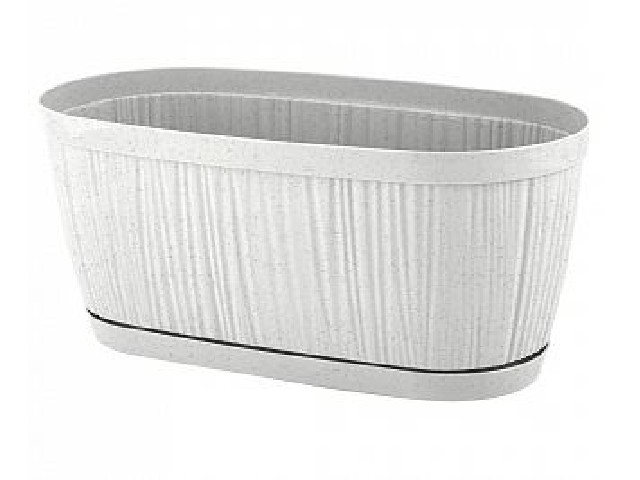 Балконный ящик с поддоном InGreen BARCELONA 2,7л, 27,5 см мраморный